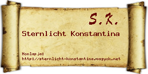 Sternlicht Konstantina névjegykártya
